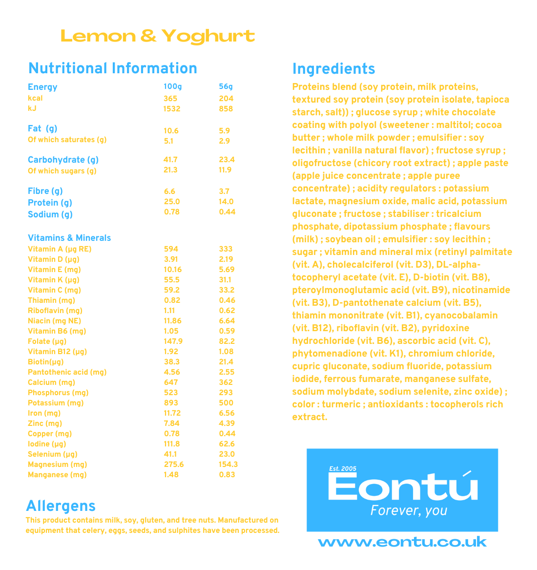 Lemon & Yoghurt (204kcal - 56g)